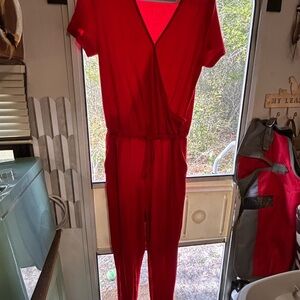 Elegant Red Jumpsuit